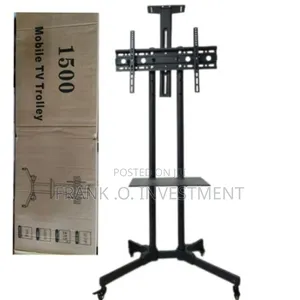 Heavy Duty Trolley Mobile Tv Stand 32" - 65" - Black