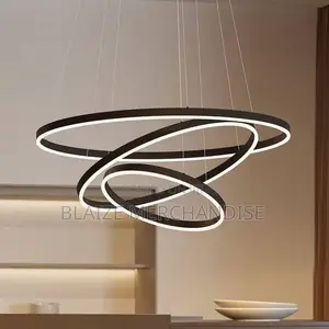 3 Step Ring Chandalier Black