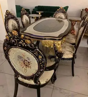 High Quality Imported Royal Dining Table With 6 Chairs Available