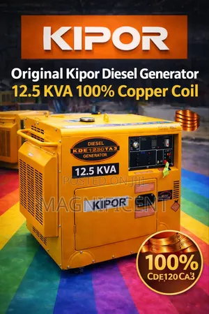 Original Kipor 12.5kva Diesel Gen 100% Cop Coil, Super Silent Heavy