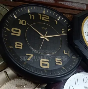 Rikon Quality Wall Clock (3d Gold Numbering