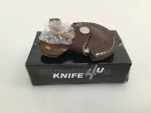 Knife4u Raindrop Damascus Steel Edc Handle Rams Horn