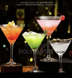 6pcs Cocktail Glass Triangular Martini Cup Creative Stemware Bar
