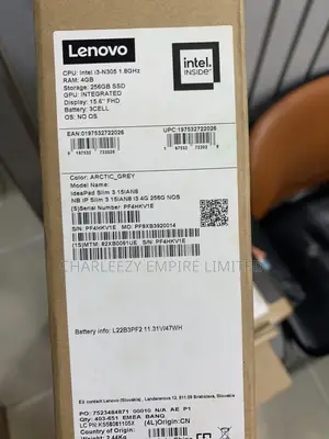 New Laptop Lenovo Ideapad 3 4GB Intel Core i3 SSD 256GB