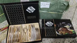 24pcs Gold Cuttlery Set Available