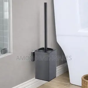 Black Square Wall Hung Toilet Brush