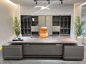 Executive Ceo Office Table With Bookshelf