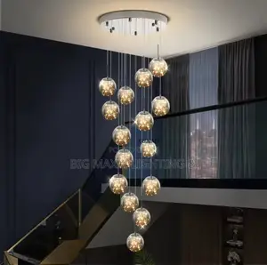 Starry Sky Staircase Lamp Long Chandelier