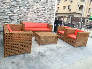Stuffzy High Quality Rattan 7 Seaters Outdoor Chairs With Table