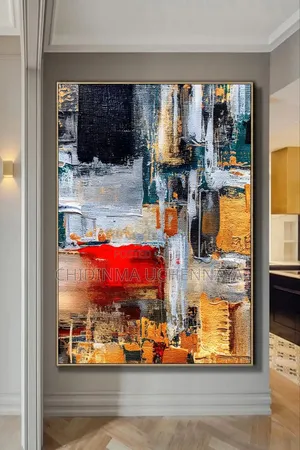 Large Printed Textured Oil Painting on Canvas