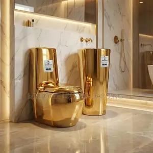 High Quality England Gold Water Closet With Basin