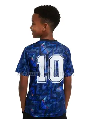 Boys’ Blue Geometric Sports Jersey (4y-14y)