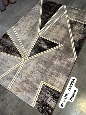 Quality Brown Grey Silk Turkish Center Rug