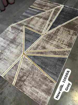 Standard Silk Grey Turkish Center Rug