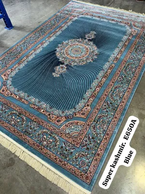 Blue Turkish Kashmir Center Rug