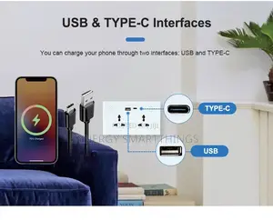 Tuya Zigbee Smart Double Socket Black and White With Usb Type C Port