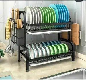 2 Layers Dish Rack Metal