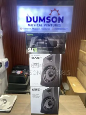 Bx5d3 M-Audio Monitor Speaker Bx5d3, Sm7b Shure Studio Mic