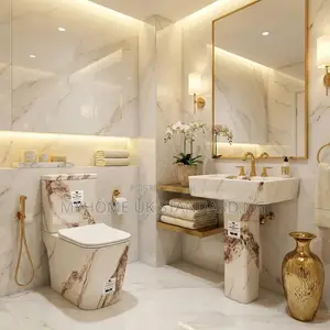 Luxury Modern Water Closets With Standing Basin And Pedestal
