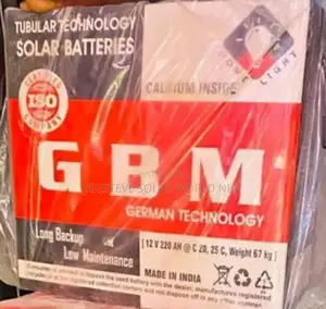 220ah GBM Tubular Battery | Long Backup | Heavy Duty Inverter Battery