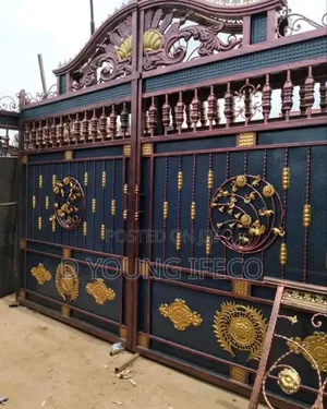 Black and Gold Quality Wrought Iron Gate
