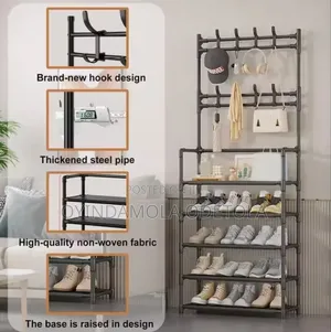 Shoe Rack With Cloth Hanger