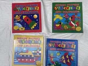 Mosaic Picture Stickers and Colouring