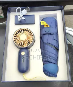 Umbrella and Handy Fan in a Gift Box
