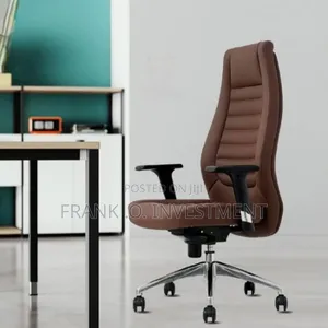 High-Back Executive Leather Comfort Swivel Office Chair - Brown