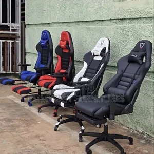 Executive Quality Leather Gaming Chairs With Leg Rest.