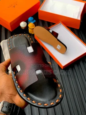 Hermes Stitched Leather Chappals