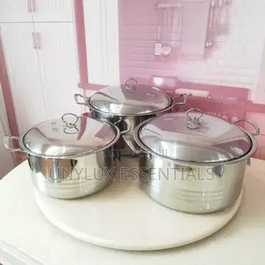 6pcs Stainless Steel Cookware 24/26/28cm