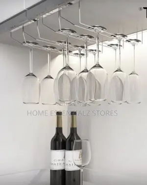 Under Cabinet Crystal Glass Holder - Stainless Steel Glass Cups Holder