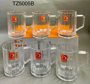 6pcs Deli Glass/Beer Cup With Handle