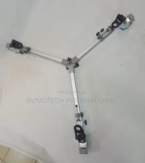 Heavy Duty Silver Tripod Dolly With Stopper