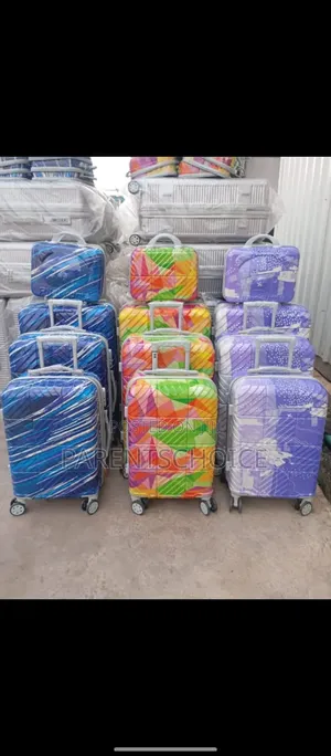 Hard Sided Printed Polycarbonate Cabin Check-in Luggage Trolley Bag
