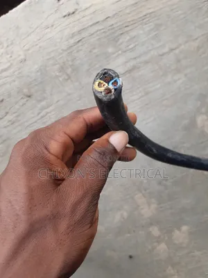 6mmx4core Flexible Cable PVC Black