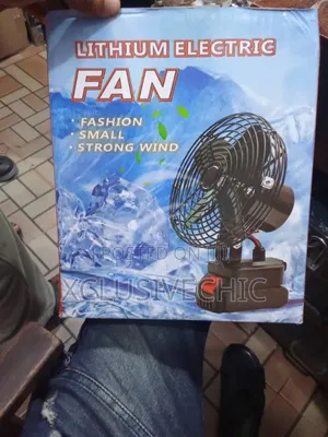 8" Lithium Battery Rechargeable Fan - 2 Batteries - 48v Battery