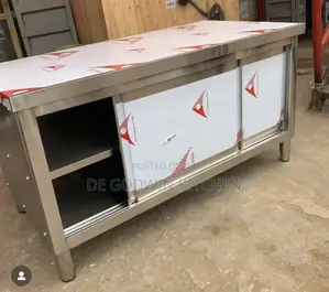 5ft Cabinet Stainless Steel Table