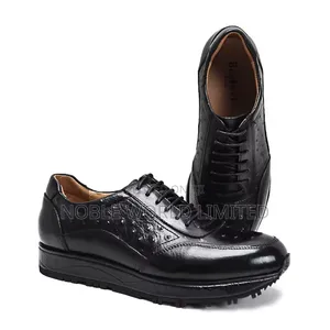 Solid Black/Brown Corporate Shoes Abl 6g