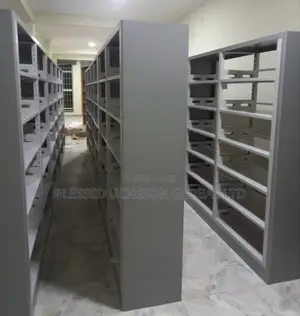 Double Sided Steel Library Bookshelf