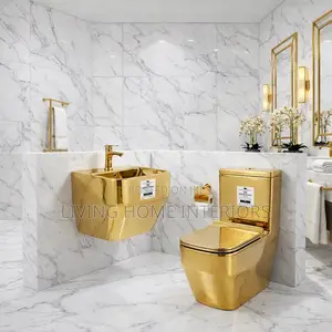 Gold Toilet Seat With Hanging Basin