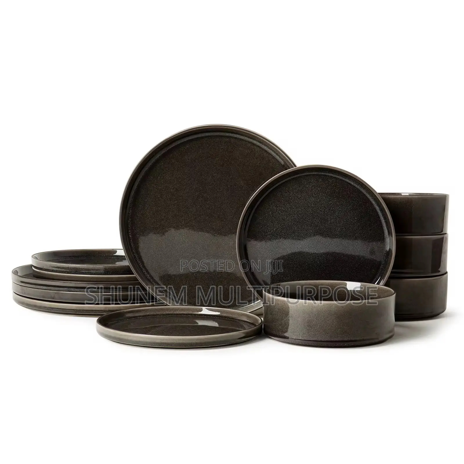 12 Pieces Ceramic Stoneware Dinnerware Set