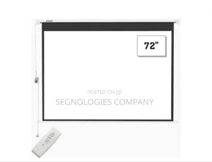 Smaat 72 By72 Electric Motorised Projector Screen With Remote Control