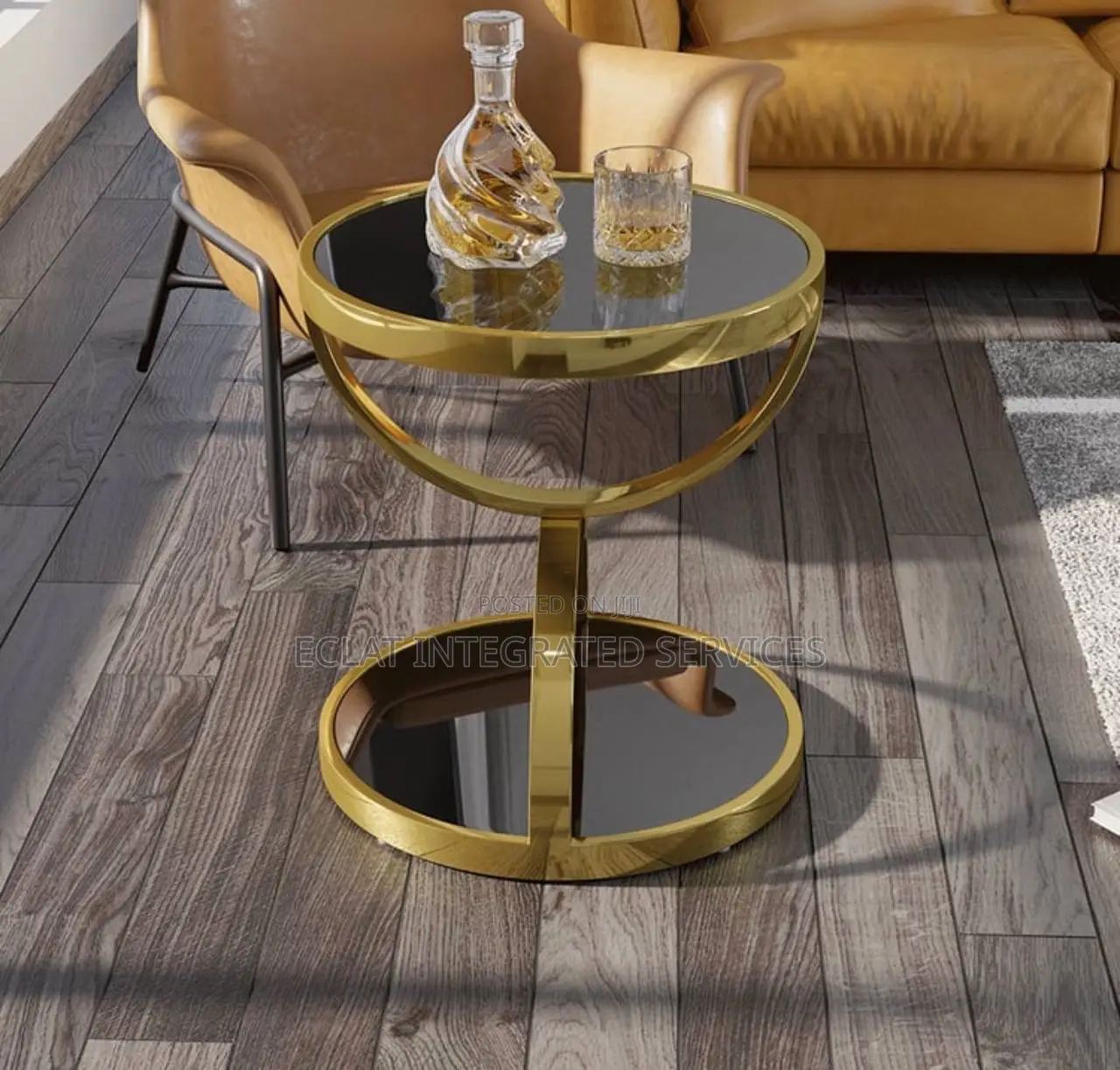 Glass Side Stool