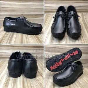 Wallabees Black Lace Up Loafers Shoe