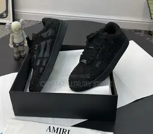 Amiri Quality Luxury Men Black Studded Sneakers