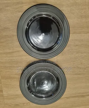 Set of 4 Black Okyama Side Plates 21cm