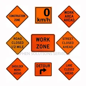 Road Hazard Warning Construction Signs Lagos.