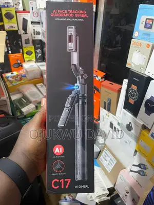 Auto Face Tracking Quadrapod Ai Gimbal Monopod Selfie Stick Trip